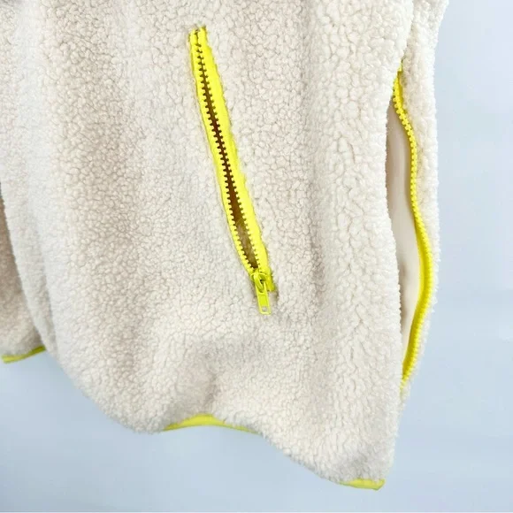 MOTHER Sher-Puff Zip Fleece Sherpa Pullover NEW - Picture 13 of 14